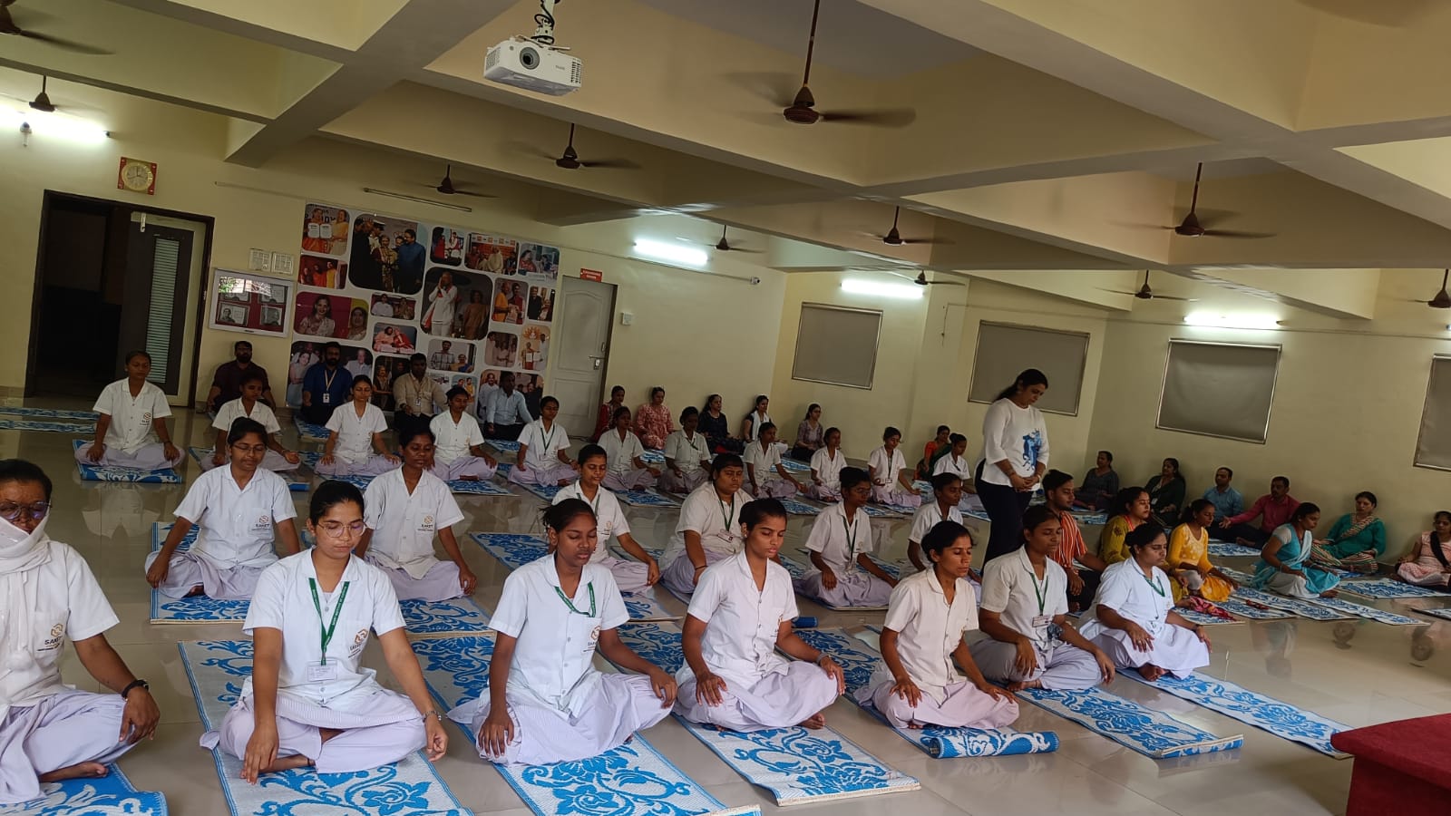 Yoga training session